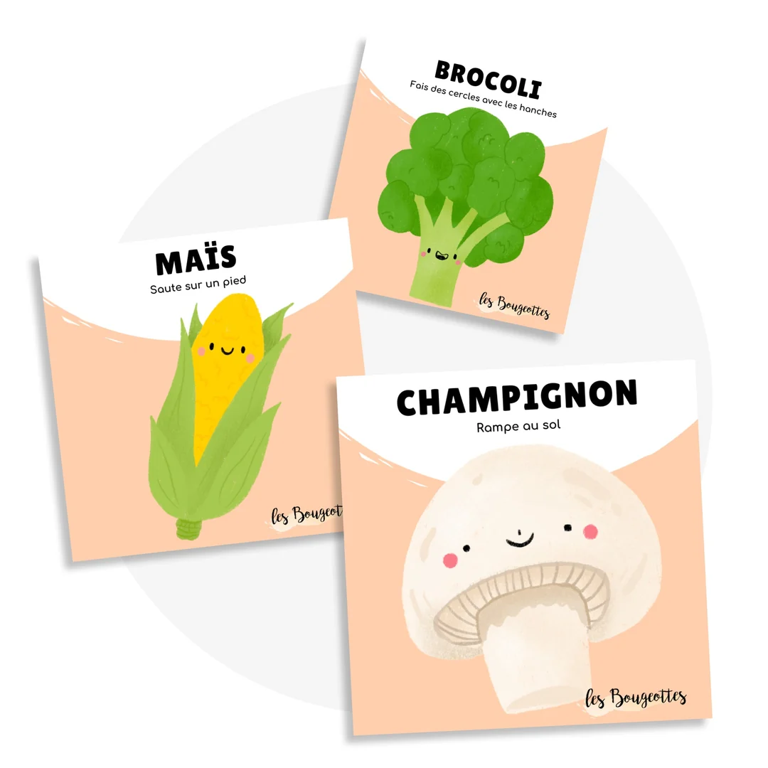 Les Bougeottes cartes d'apprentissage - Légumes