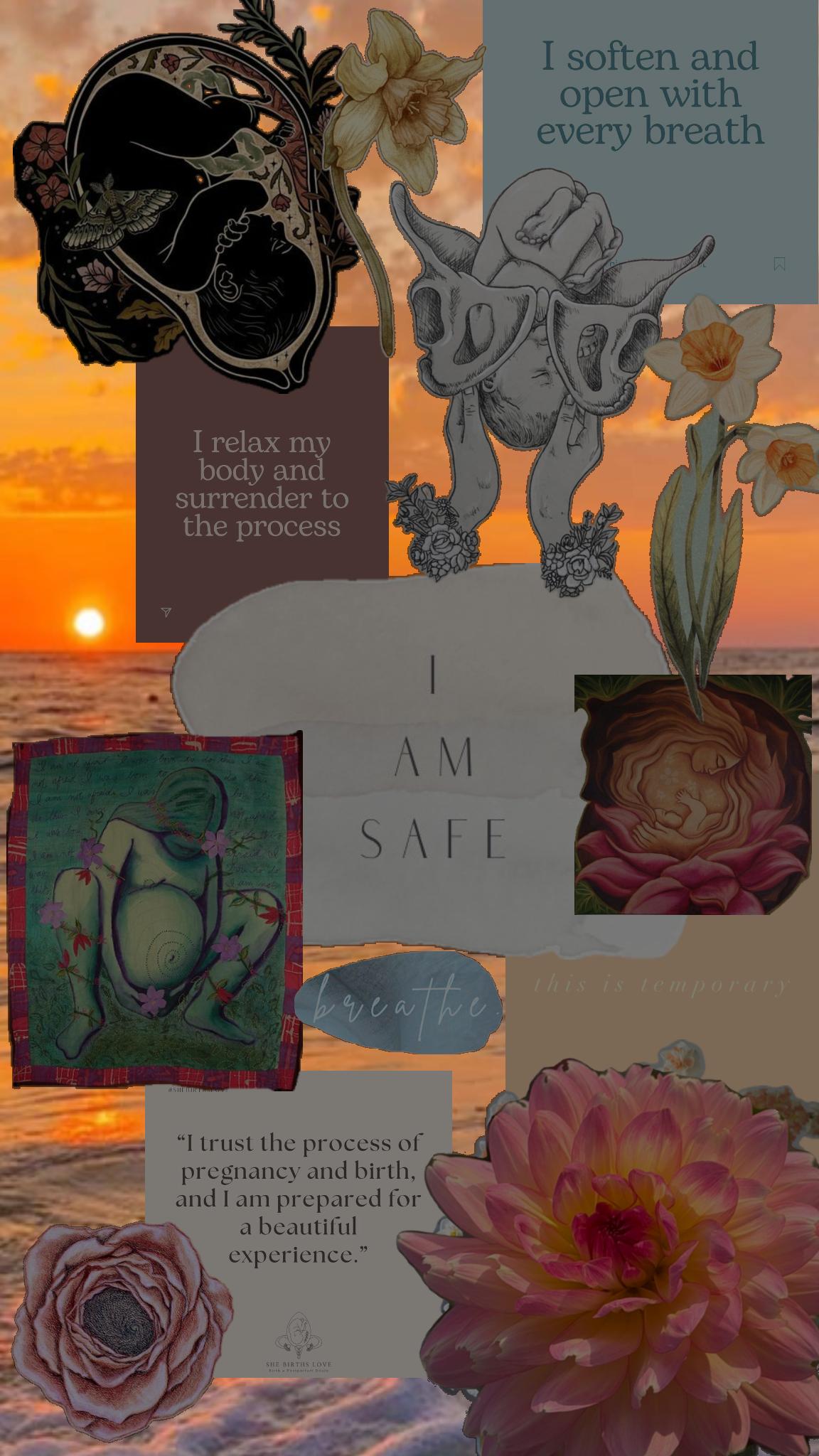 Visionboard d'accouchement